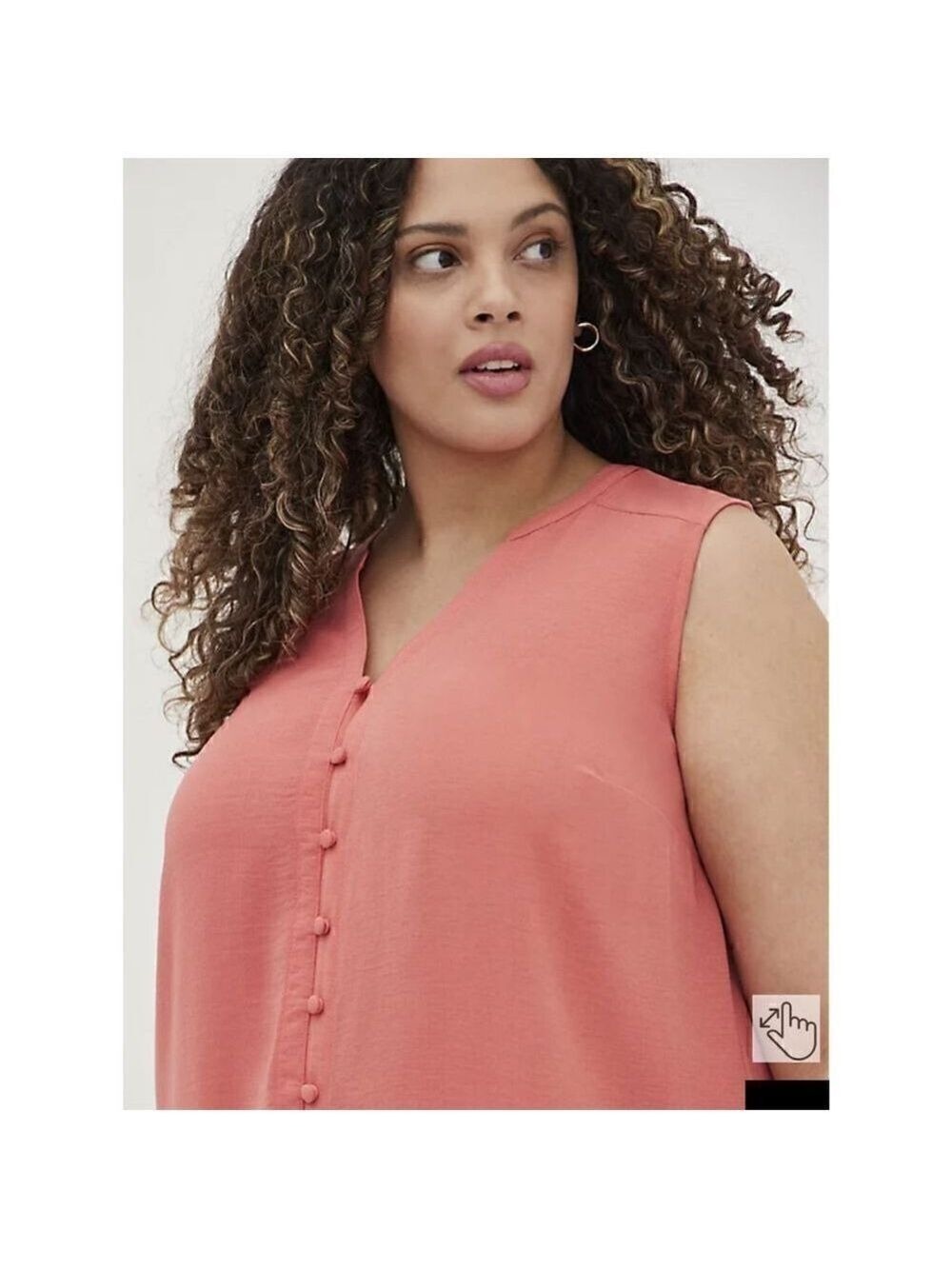 Torrid Harper Button Up Tank (Sz 4)